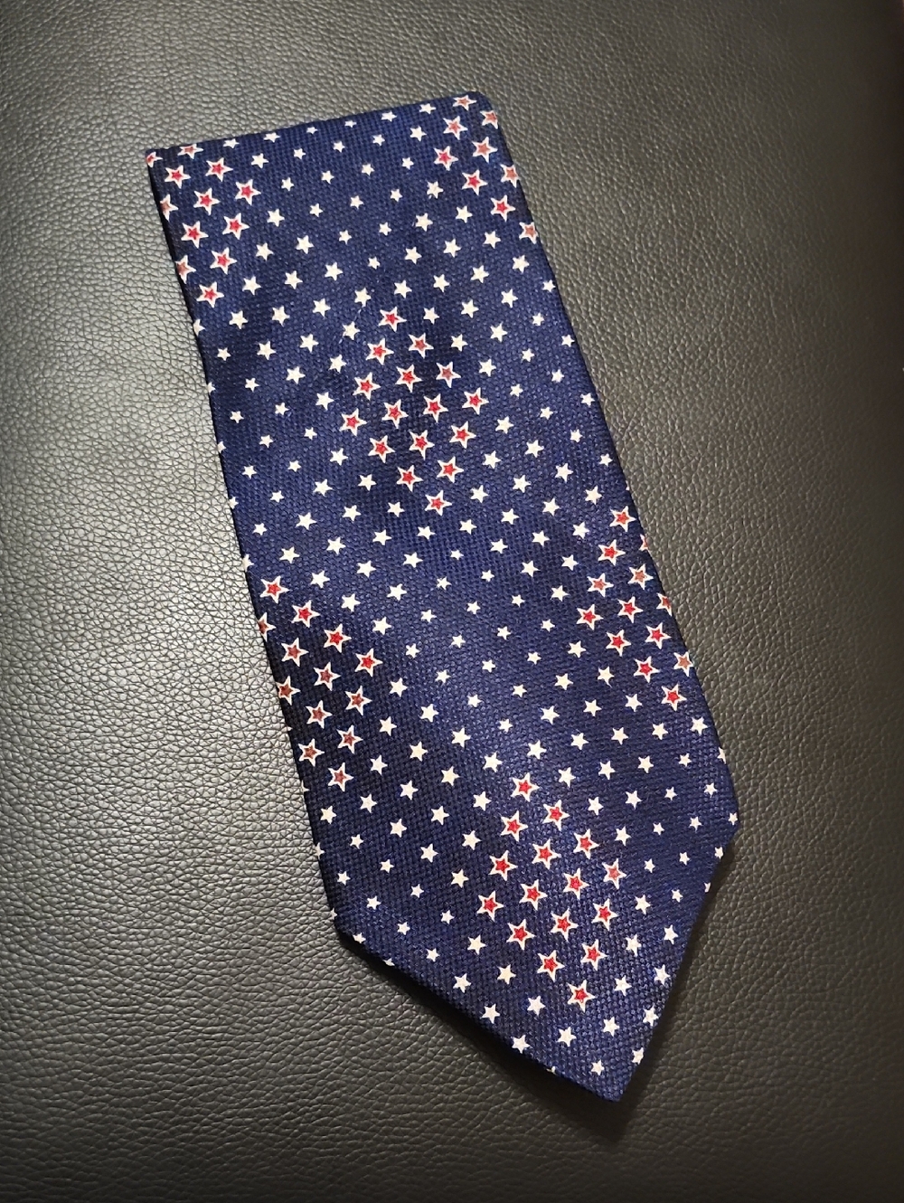 Tommy Hilfiger Red and Blue Geometric Tie